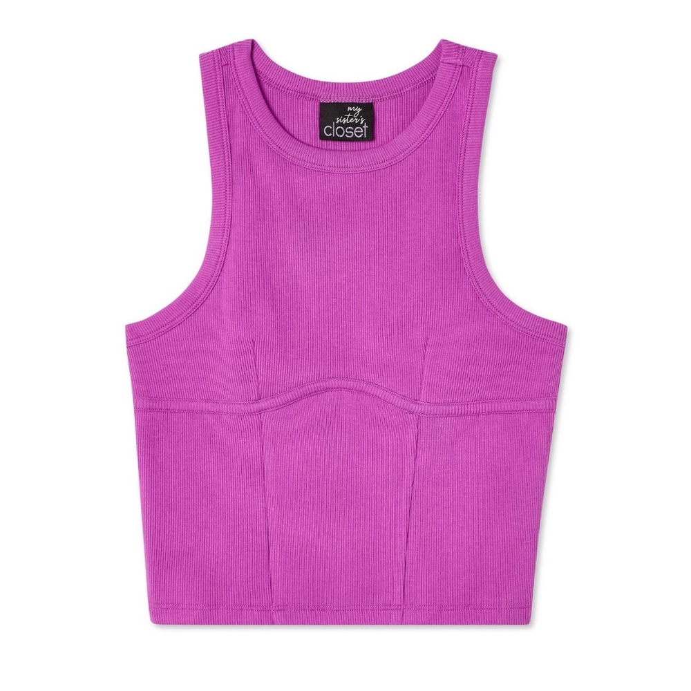 NWT My Sister's Closet Corset Tank Top Purple L